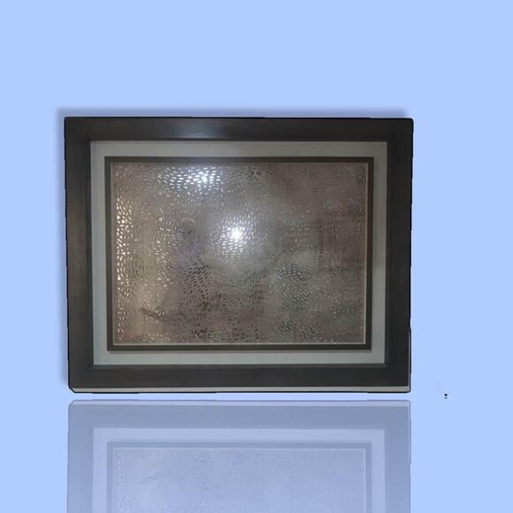 HUGE Framed Wall Decor Cork Art 5' x 4' Unique Pattern Under Glass ~ Gorgeous! - Picture 4 of 10